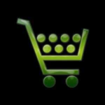 Shopping Cart Black and Green