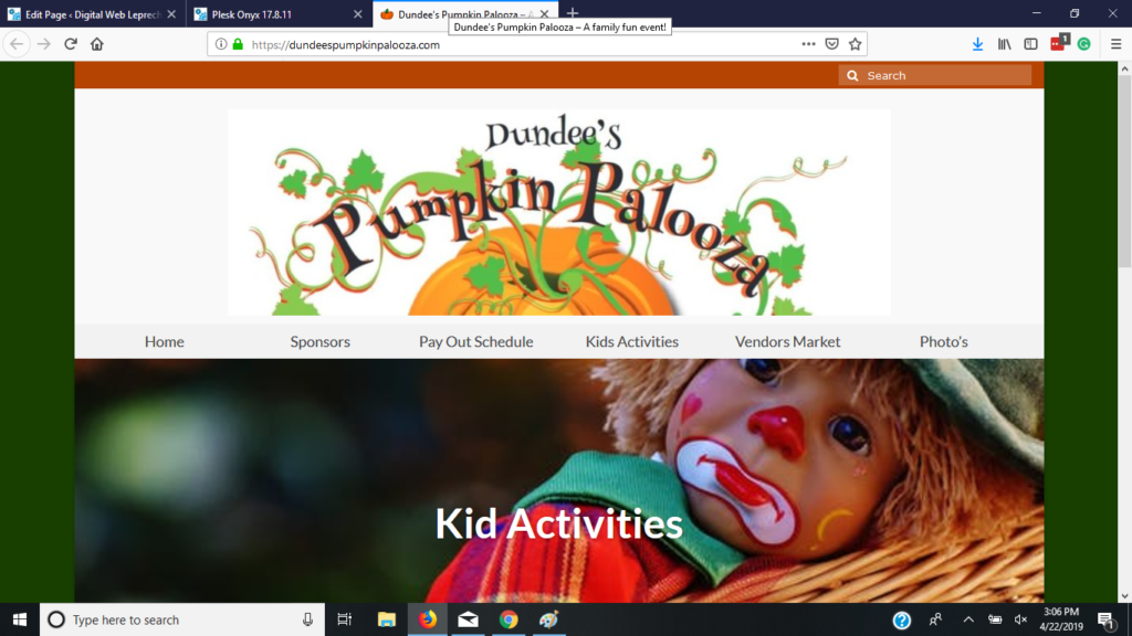 Dundees Pumpkin Palooza Website
