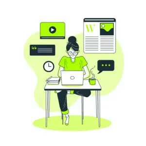 girl at computer desk