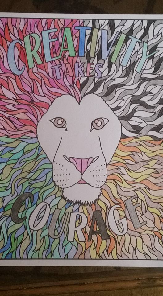 creativity takes courage coloring page