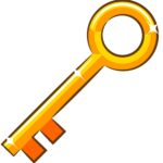 Cartoon of a key